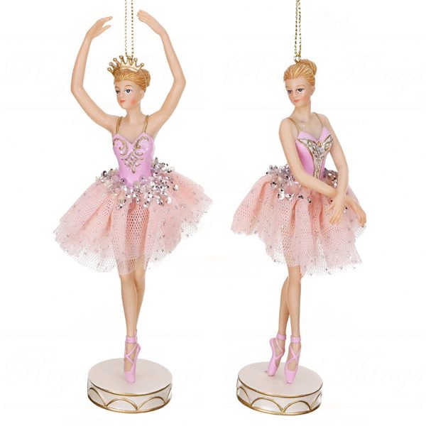Tr 18207 Goodwill Christmas Ornaments Tulle Ballerina On Base Ornament Pink