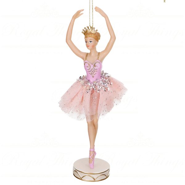 Tr 18207 Goodwill Christmas Ornaments Tulle Ballerina On Base Ornament Pink High