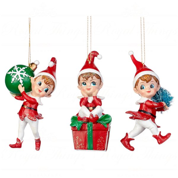 Tr 21294 Goodwill Christmas Ornaments Xmas Elf Helper Ornament Red Green White