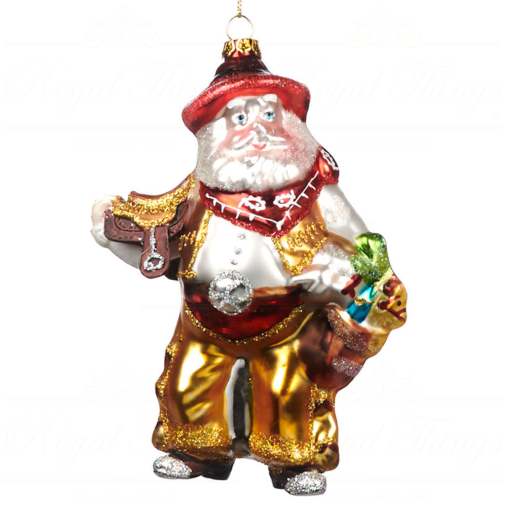 TR 25153 goodwill glass christmas ornaments glass cowboy santa ox ornament gold red white multi vari a Tr 25153 Goodwill Glass Christmas Ornaments Glass Cowboy Santa Ox Ornament Gold Red White Multi Vari A