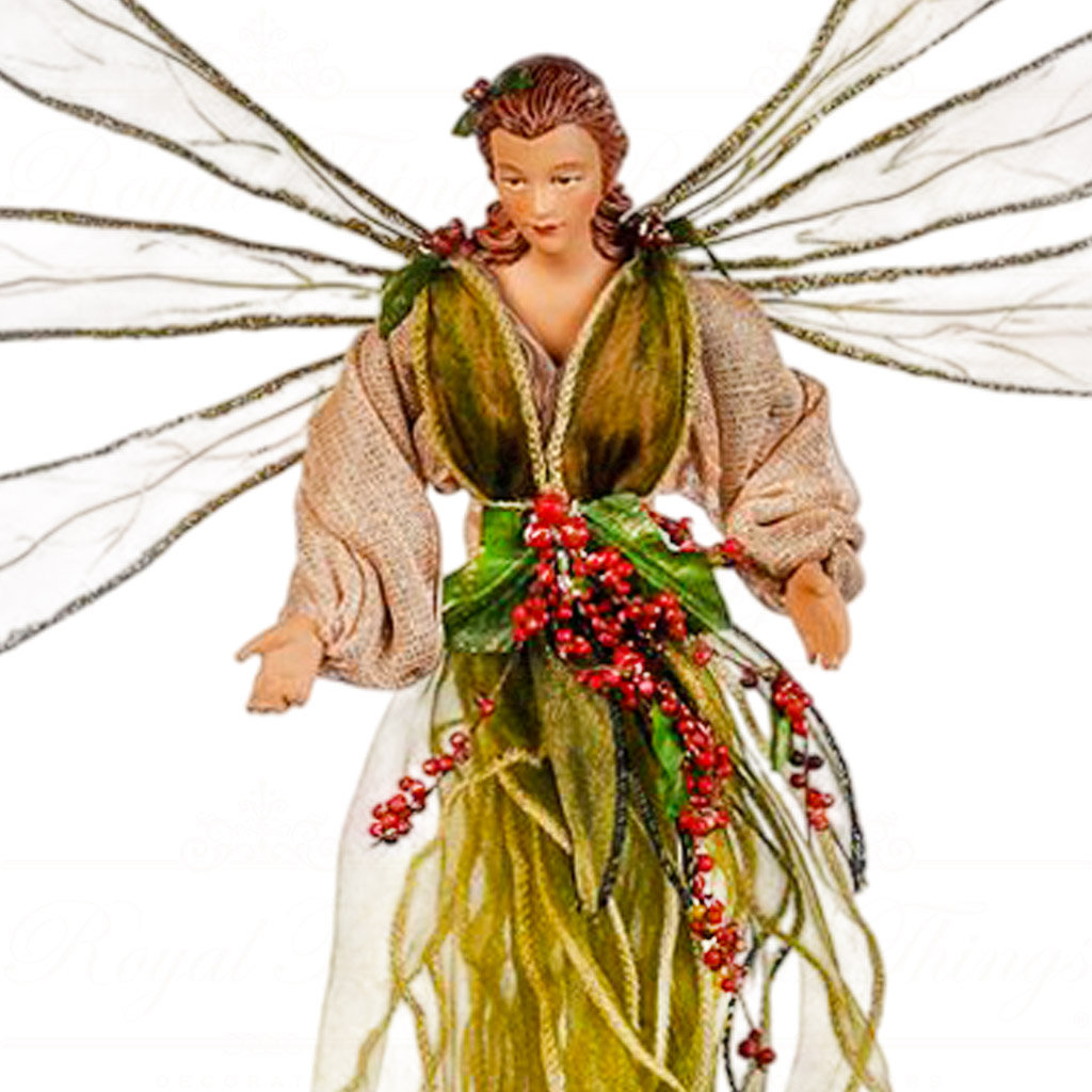 Z 44160 goodwill christmas ornaments long skirt fairy green champagne red closeup Z 44160 Goodwill Christmas Ornaments Long Skirt Fairy Green Champagne Red Closeup