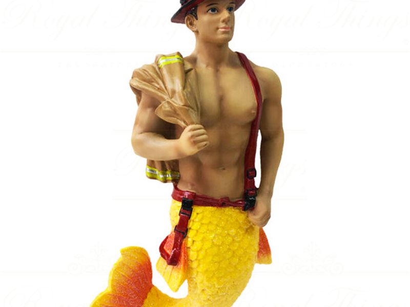 December Diamonds Christmas Ornaments Back Draft Merman Yellow Red Brown Gay Dd 55 55108
