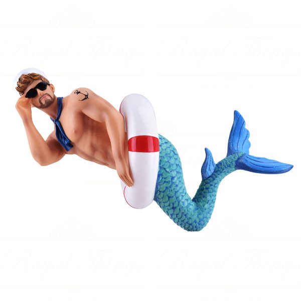 December Diamonds Christmas Ornaments Big Tube Merman Gay Blue White Red Dd 55 55436