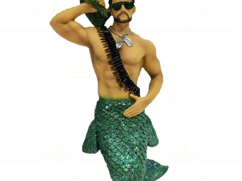 December Diamonds Christmas Ornaments Fatigued Merman Gay Green Black Dd 55 55161