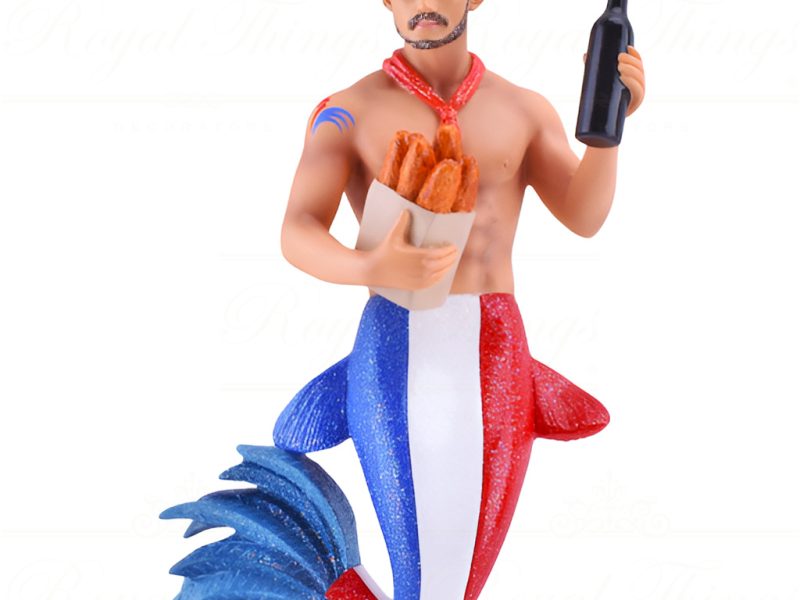 December Diamonds Christmas Ornaments French Coq Merman Gay Blue White Red Dd 55 55446
