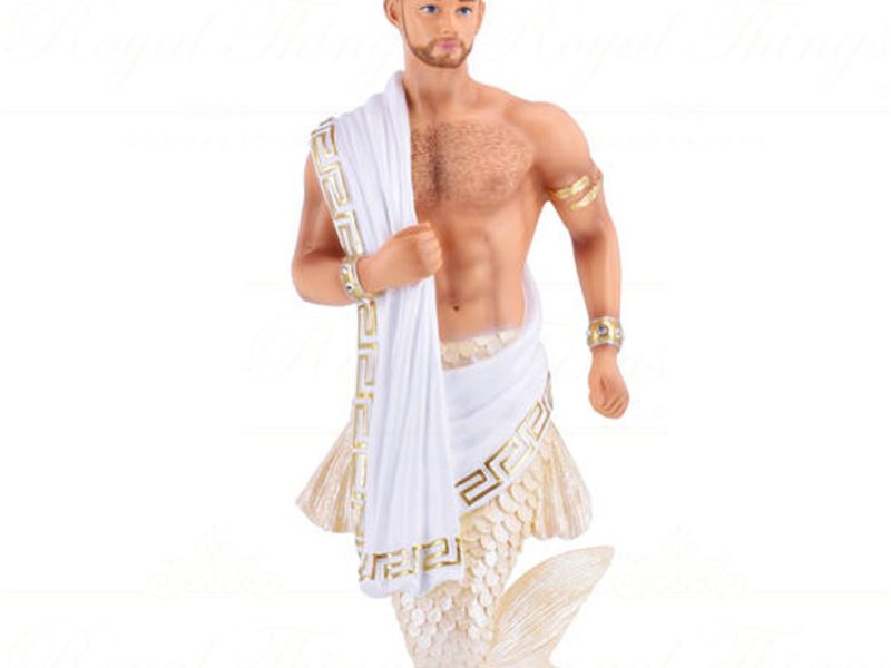 December Diamonds Christmas Ornaments Grecian God Merman Gay White Gold Dd 55 55421
