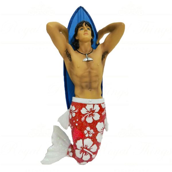 December Diamonds Christmas Ornaments Hung Surferboy Merman Gay Red White Blue Dd 55 55159