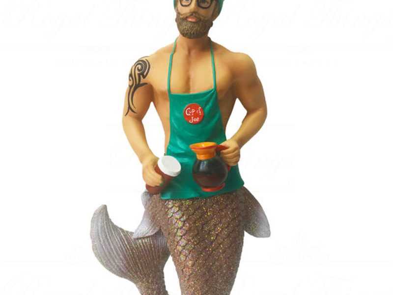 December Diamonds Christmas Ornaments Java Joe Merman Gay Brown Green Dd 55 55077