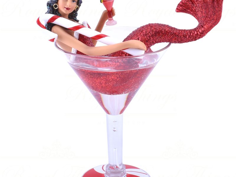 December Diamonds Christmas Ornaments Miss Peppermintini Mermaid Red White Dd 55 55141