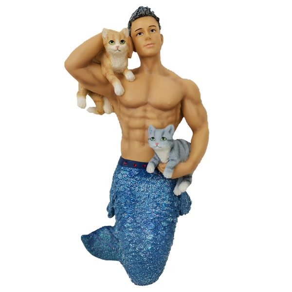 December Diamonds Christmas Ornaments Pet The Puss Merman Gay Blue Dd 55 55113