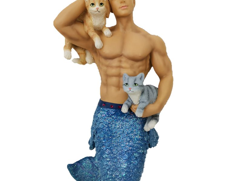 December Diamonds Christmas Ornaments Pet The Puss Merman Gay Blue Dd 55 55113