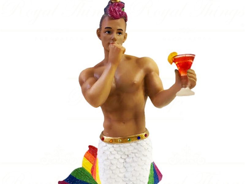 December Diamonds Christmas Ornaments Rainbow Merman Gay White Multi Dd 55 55110