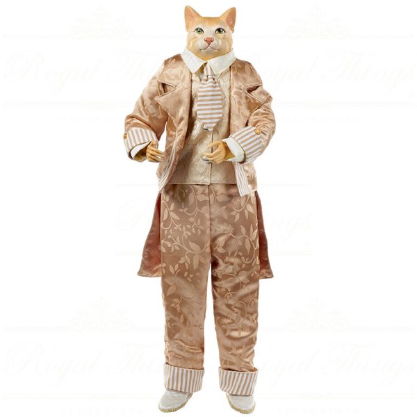 Goodwill Animal Dolls Gentleman Cat Cream Gold J 61250