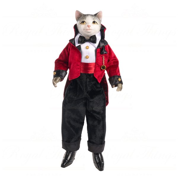 Goodwill Animal Dolls Grand Hotel Tuxedo Cat Doll Red Black J 59152 Red