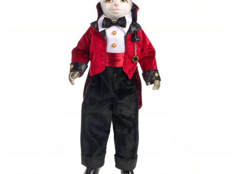 Goodwill Animal Dolls Grand Hotel Tuxedo Cat Doll Red Black J 59152 Red