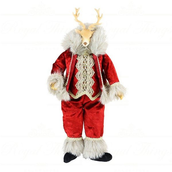 Goodwill Animal Dolls Majestic Deer Beenbag Red Grey J 61407