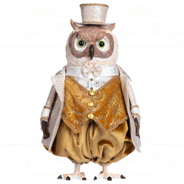 Goodwill Animal Dolls Willow Wood Gentleman Owl Cream White C 19351