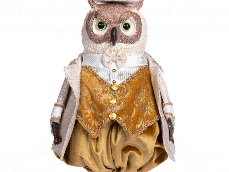 Goodwill Animal Dolls Willow Wood Gentleman Owl Cream White C 19351