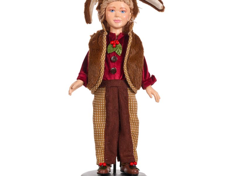 Goodwill Animal Dolls Woodland Bunny Boy Doll Brown Cream Red B 88354