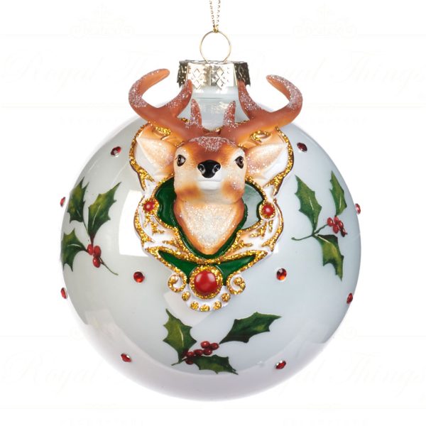 Goodwill Chirstmas Ball Glass 3d Glitter Santa Head Ball White Green Beige Brown Gold Al 74119