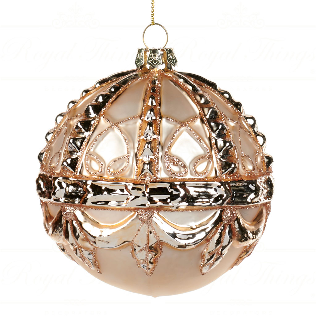goodwill chirstmas ball Glass Fleur de Lis Frame Ball gold TR 22384 Goodwill Chirstmas Ball Glass Fleur De Lis Frame Ball Gold Tr 22384