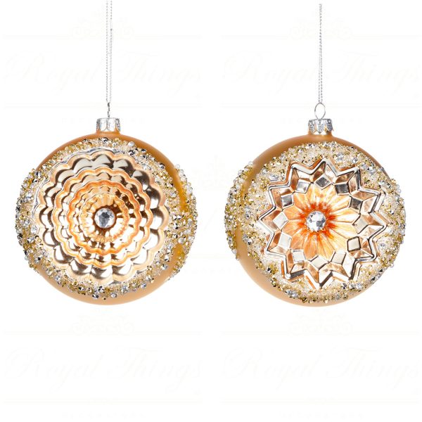 Goodwill Chirstmas Ball Glass Reflector Ball Gold Champagne Ya 92532