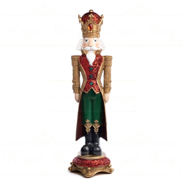 Goodwill Christmas Decorative Items Glitter Nutcracker On Stand Red Gold Green White S 30519