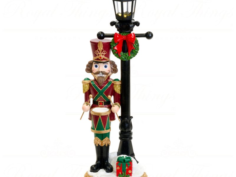 Goodwill Christmas Decorative Items Led Nutcracker With Lantern Scene Tabletop Black Red Green S 30607