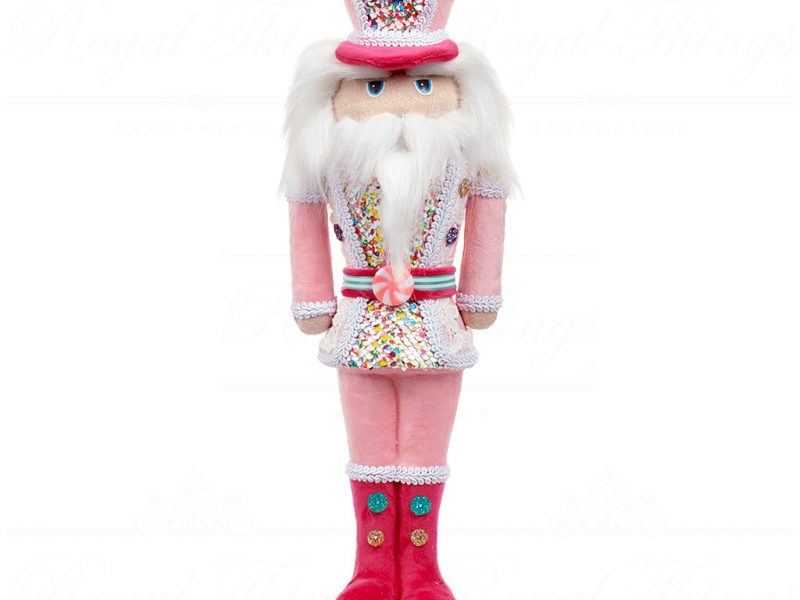Goodwill Christmas Decorative Items Candy Nutcracker Pink White Multi T 78085