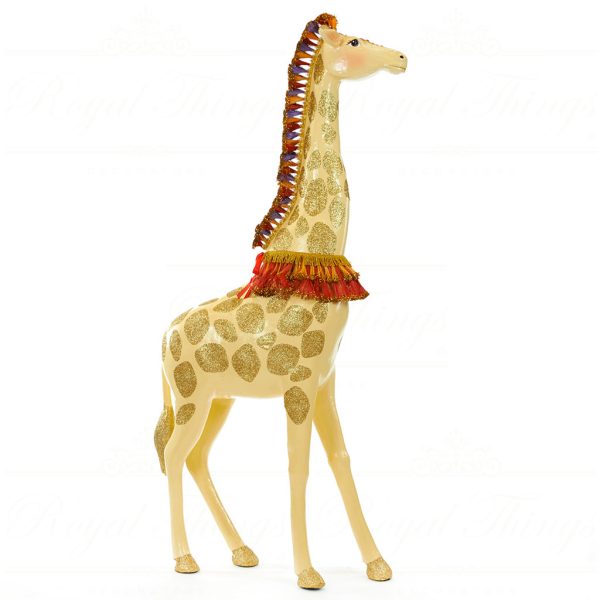 Goodwill Christmas Decorative Items Carnaval Giraffe Display Yellow Gold Multi B 30572