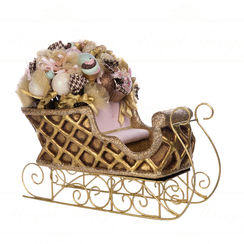goodwill christmas decorative items chocolicious candy waffle sleigh brown pink gold B 89159 Goodwill Christmas Decorative Items Chocolicious Candy Waffle Sleigh Brown Pink Gold B 89159