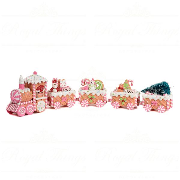 Goodwill Christmas Decorative Items Clay Gingerbread Train Pink White Green Kl 60214
