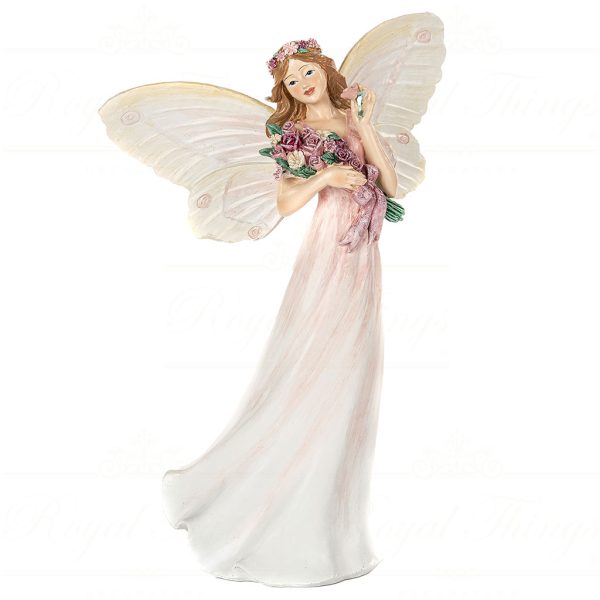 Goodwill Christmas Decorative Items Fairy Holding Flowers White Pink Mc 37028