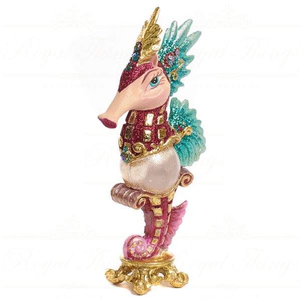 Goodwill Christmas Decorative Items Fortune Teller Crystal Ball Seahorse Purple Blue White Gold B 90459