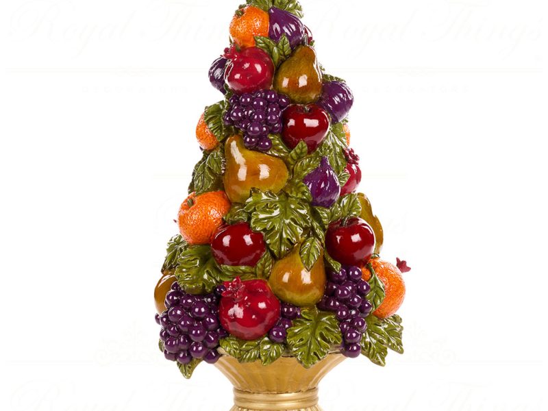 Goodwill Christmas Decorative Items Fruit Topiary In Pot Tabletop Multi Gold Orange D 43225