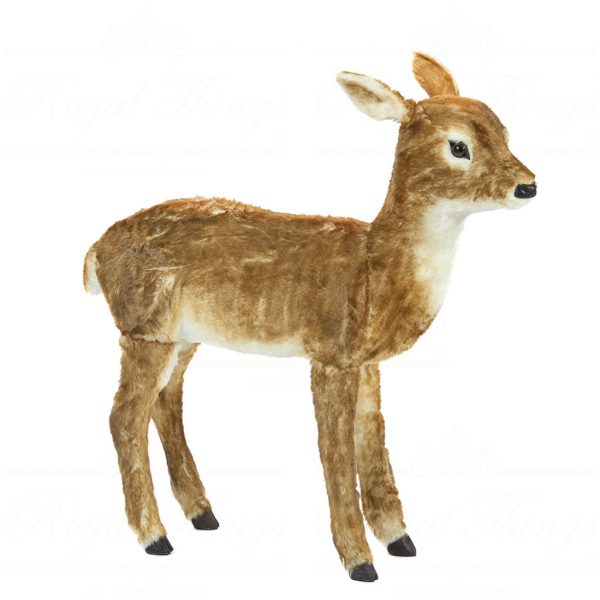 Goodwill Christmas Decorative Items Furry Baby Deer Bambi Brown White La 10004