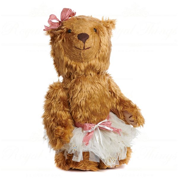 Goodwill Christmas Decorative Items Furry Ballerina Bear Brown White Pink Br 38228