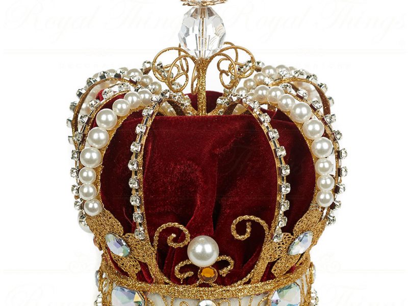 Goodwill Christmas Decorative Items Jewel Crown Tree Topper Red Gold White Mo 92524