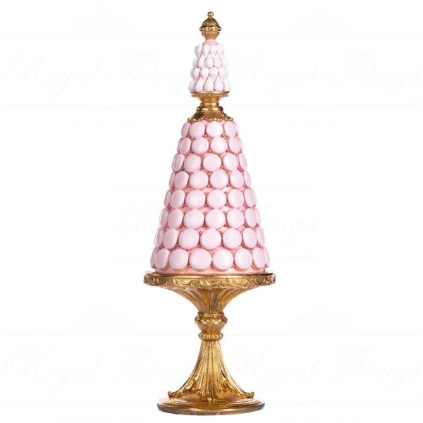 Goodwill Christmas Decorative Items Macaron Cone Xmas Tree On Stand Pink Gold D 45477