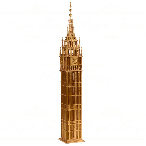 Goodwill Christmas Decorative Items Metal Big Ben Tower Display Gold Et 81100