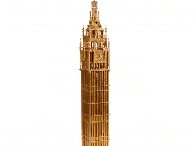 Goodwill Christmas Decorative Items Metal Big Ben Tower Display Gold Et 81100