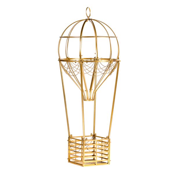 Goodwill Christmas Decorative Items Metal Hot Air Balloon Gold Bm 99153
