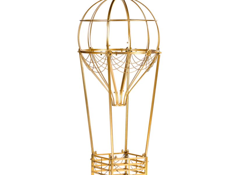 Goodwill Christmas Decorative Items Metal Hot Air Balloon Gold Bm 99153