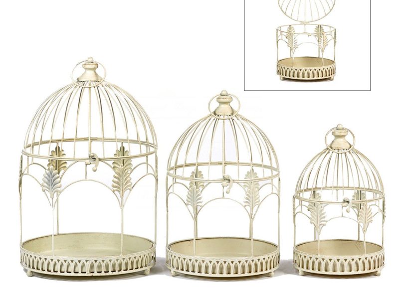 Goodwill Christmas Decorative Items Metal Open Birdcage White Bm 99105