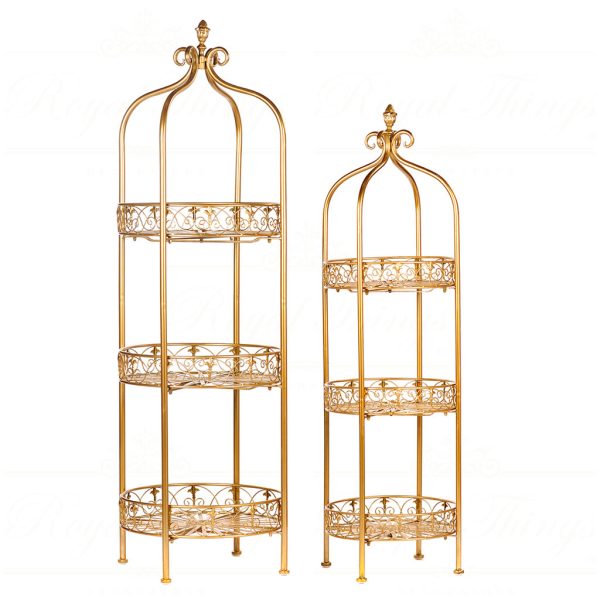 Goodwill Christmas Decorative Items Metallic 3 Tier Flower Planter Gold Bm 99109