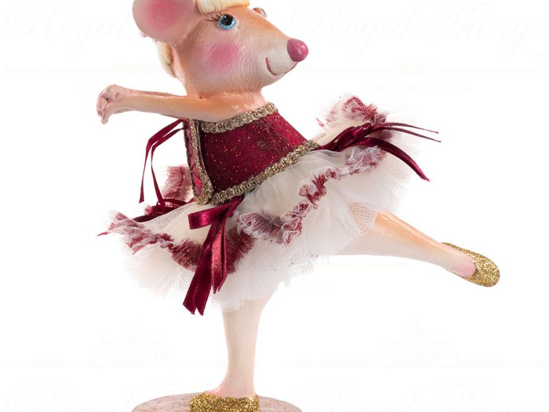 Goodwill Christmas Decorative Items Music Box Ballerina Bettina Burgundy Pink White B 90359