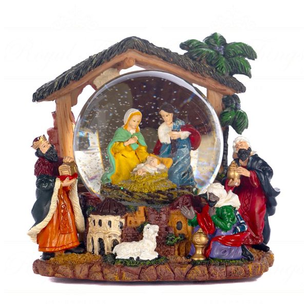 Goodwill Christmas Decorative Items Music Nativity Holy Family Snow Globe Mc 19966