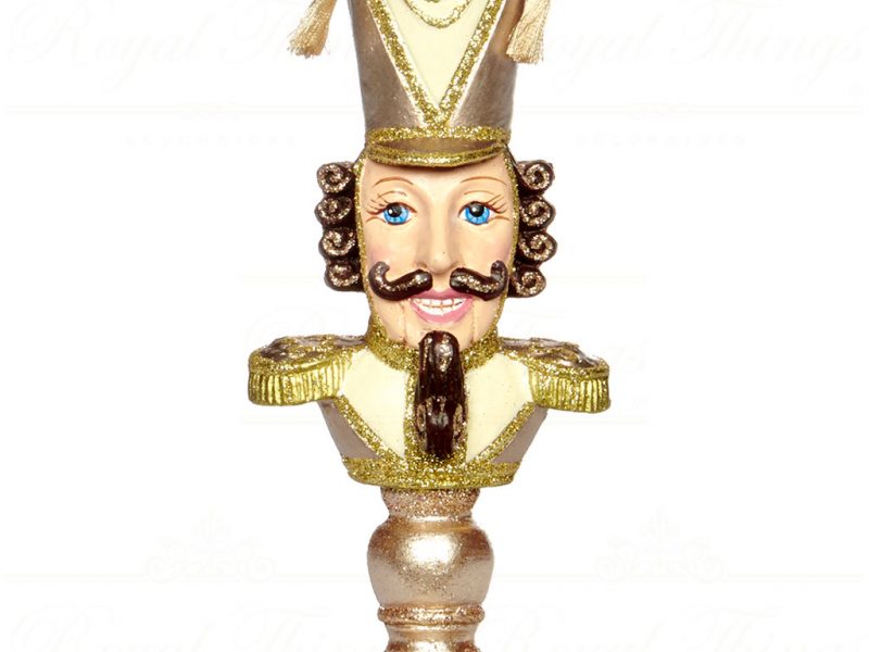 Goodwill Christmas Decorative Items Nutcracker Bust Cream Gold B 93314
