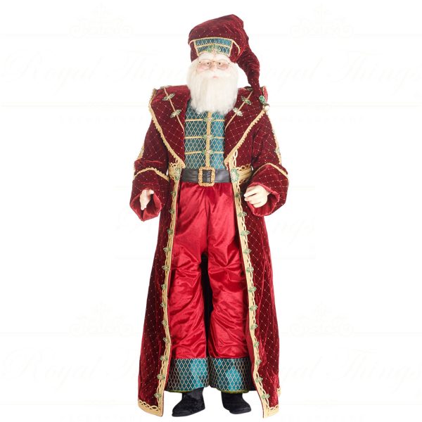 Goodwill Christmas Dolls Life Size Nutcracker Santa Burgundy Red Blue Gold J 60000