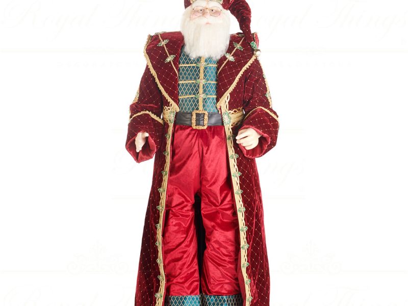 Goodwill Christmas Dolls Life Size Nutcracker Santa Burgundy Red Blue Gold J 60000